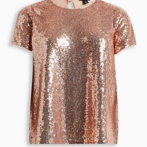 Torrid Champagne/ rose gold Sequin tunic